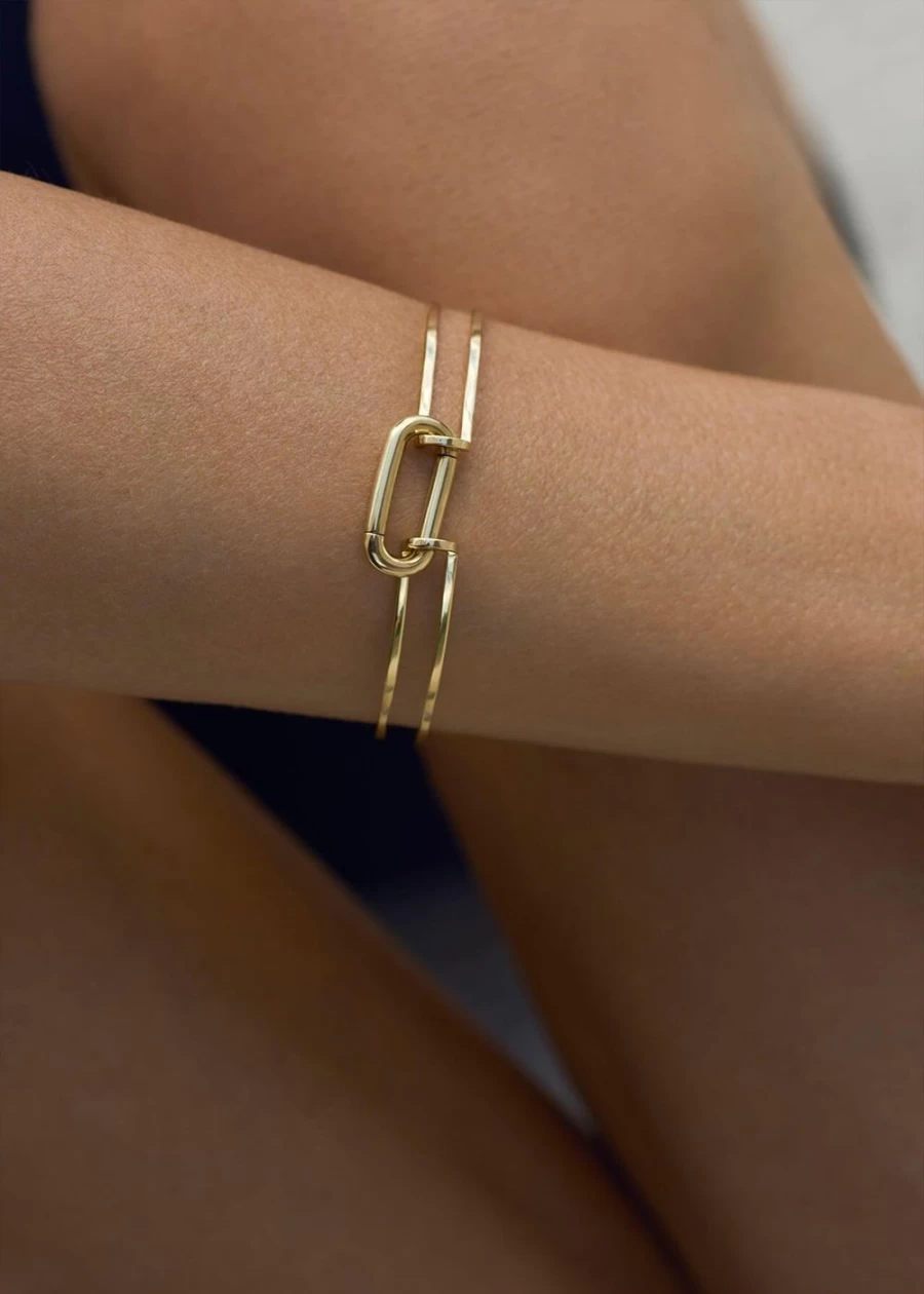 Kloto Bolt Cuff - Adjustable Stainless Steel Bracelet for Men & Women