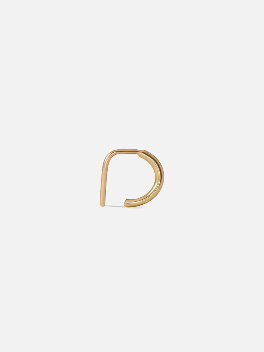 Labulgara Small Demi Hoop Earrings - Minimalist Gold Hoop Earrings for Women