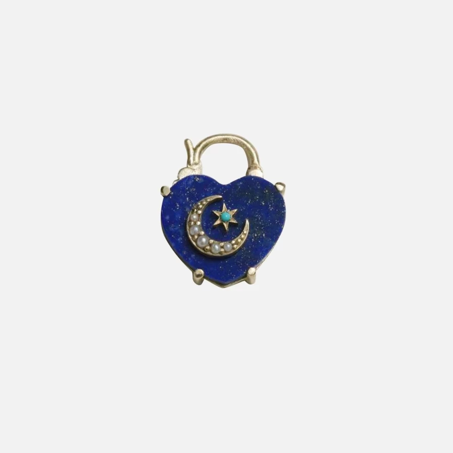 Kimberly Doyle Crescent Love Lock - Romantic Heart-Shaped Pendant Necklace for Women