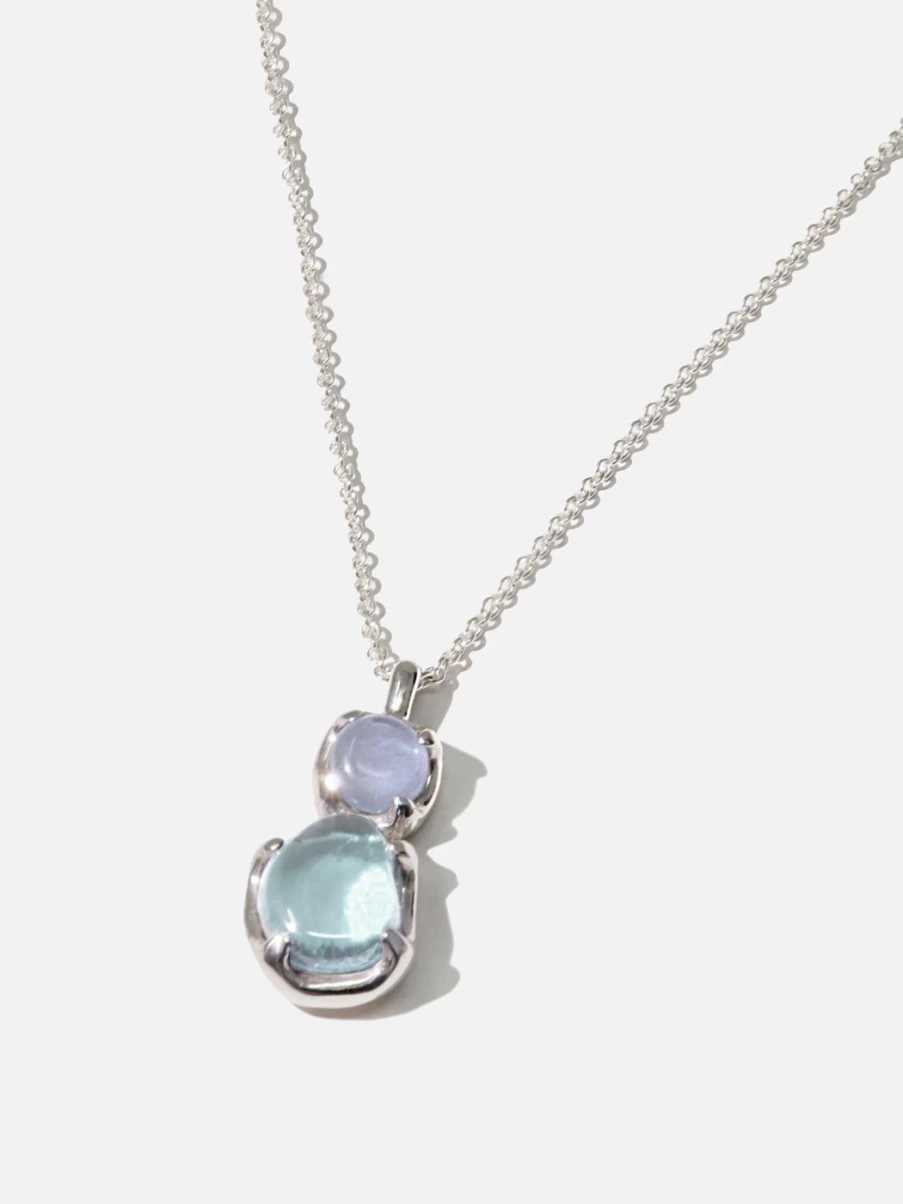 "CLED Duo Beam Necklace - Elegant Double Strand Jewelry for Women"