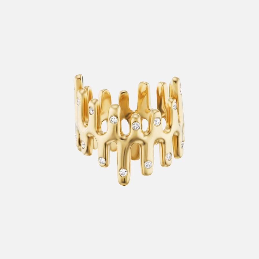 "Akaila Reid Wavy Ring – Unique Handcrafted Wave Design Ring for Women"