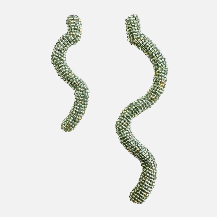 Susana Vega Green Mint Onna Earrings – Handcrafted Bohemian Dangle Earrings for Women