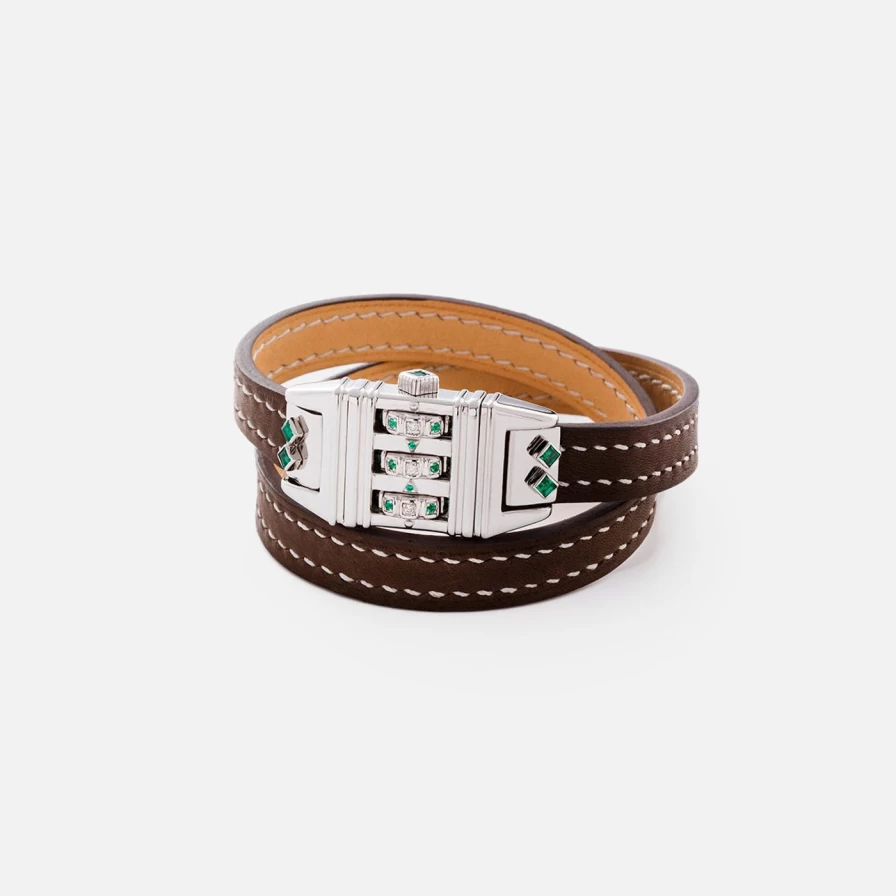 James Banks Design Leather Code Bracelet - Dark Brown Handmade Adjustable Cuff for Men & Women