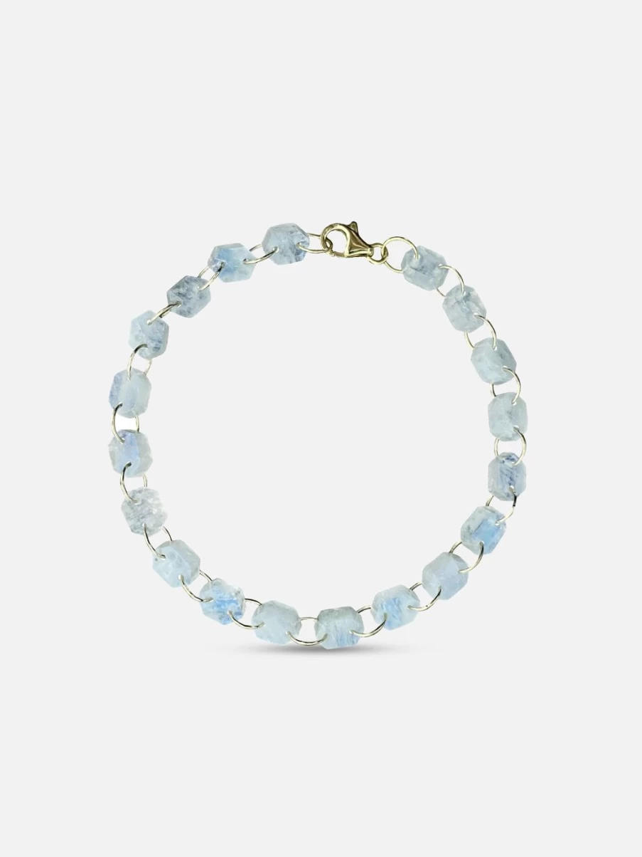 Noor Shamma Infinity Bracelet with Genuine Rainbow Moonstone – Adjustable Spiritual Jewelry for Women