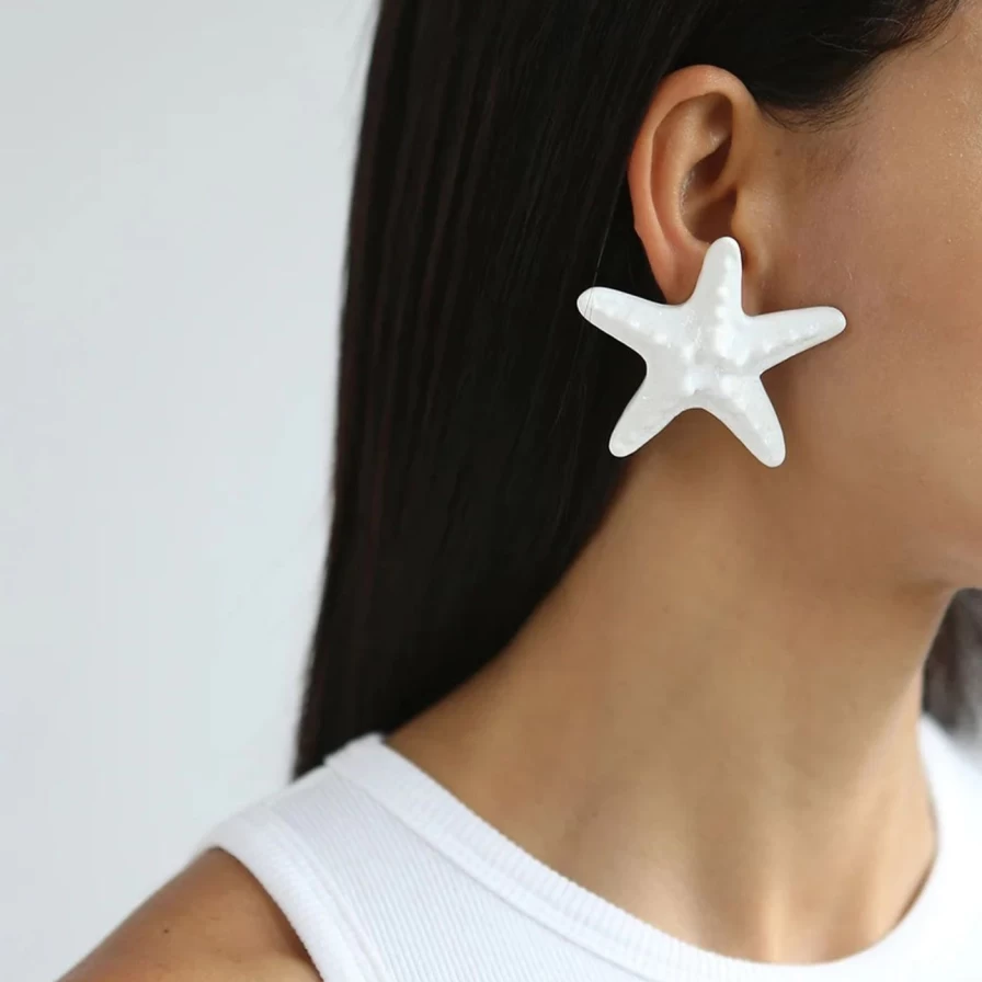 Julietta Starfish Stud Earrings - Sterling Silver Ocean-Inspired Jewelry for Women