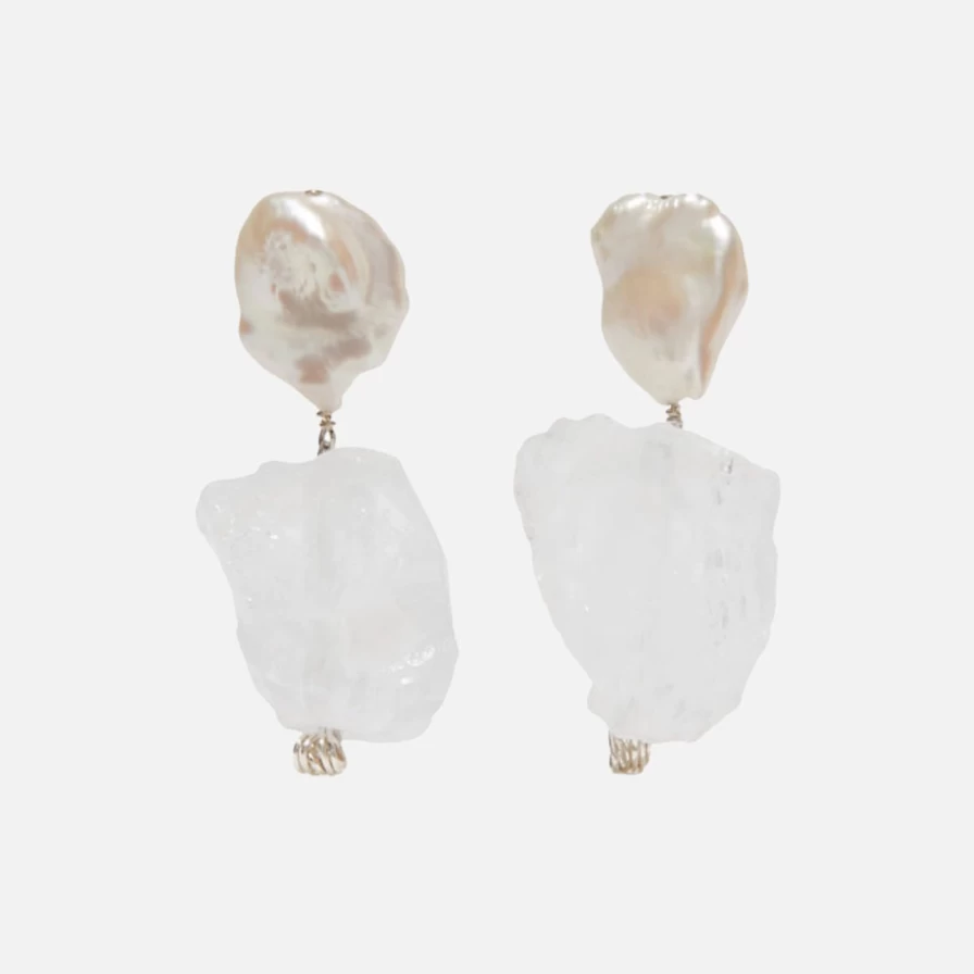 Anita Berisha Iceberg Stud Earrings - Minimalist Silver Jewelry for Women
