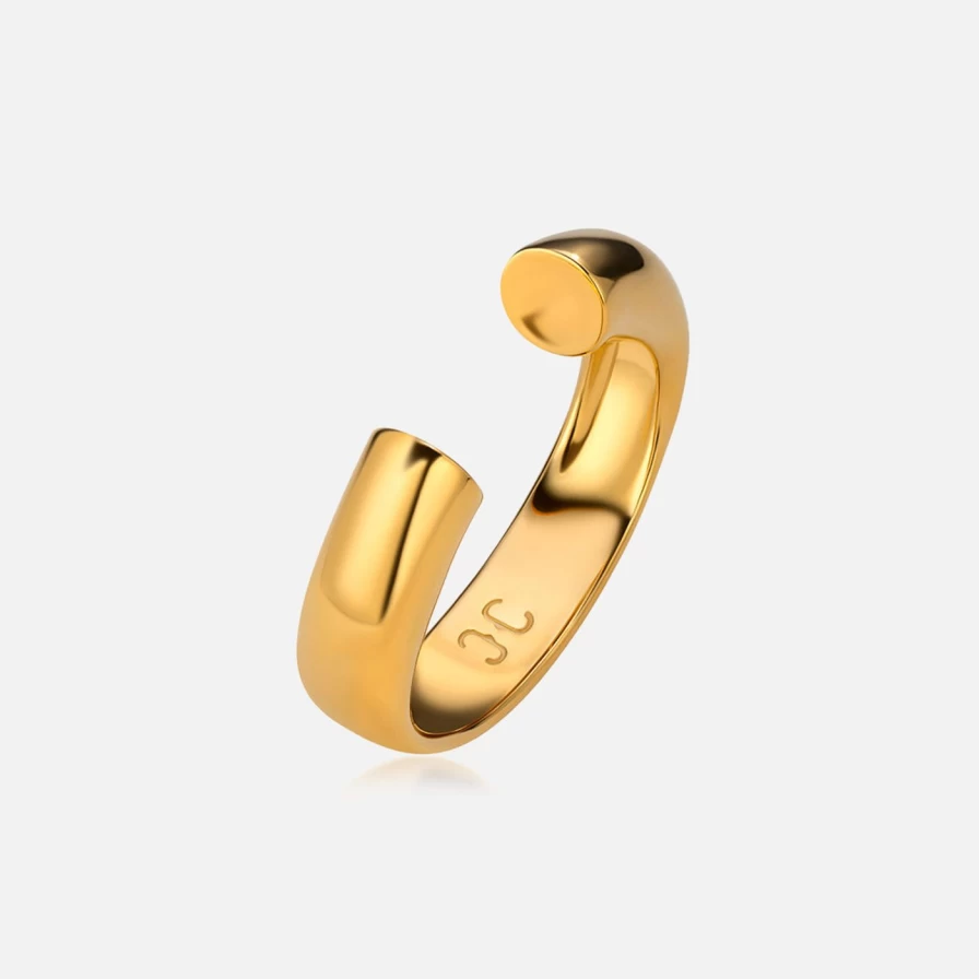 Christina Caruso Torus Cuff Bracelet - Elegant Gold-Plated Bangle for Women