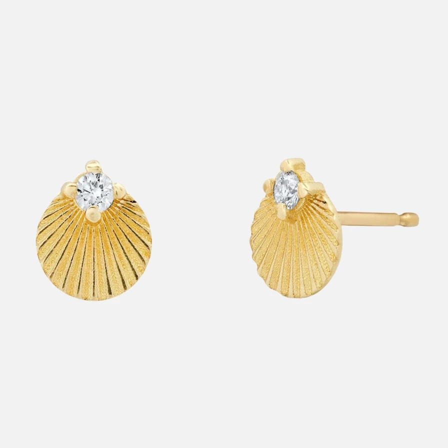 14K Yellow Gold Mini Infinite Light Stud Earrings by Kimberly Doyle