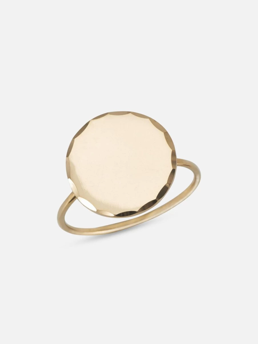 Alice Pierre Textured Circle Ring - Unique Handcrafted Silver Band for Women