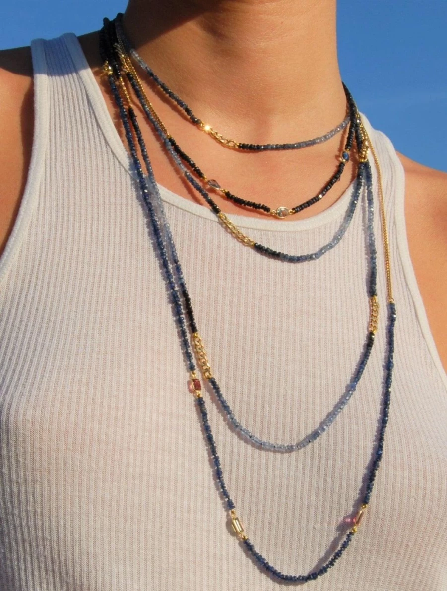 Objet-a Ombre Azur Blue Sapphire Pendant Necklace - Elegant Jewelry for Women
