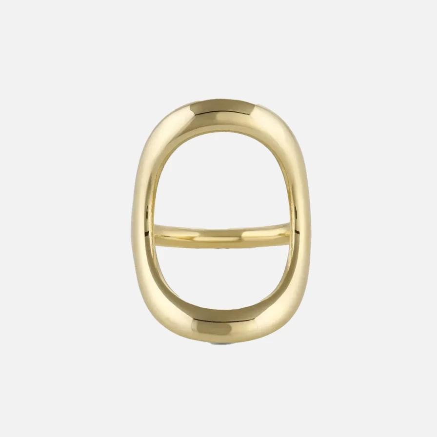 White Space Bold Continuity Ring - Minimalist Stackable Ring for Women