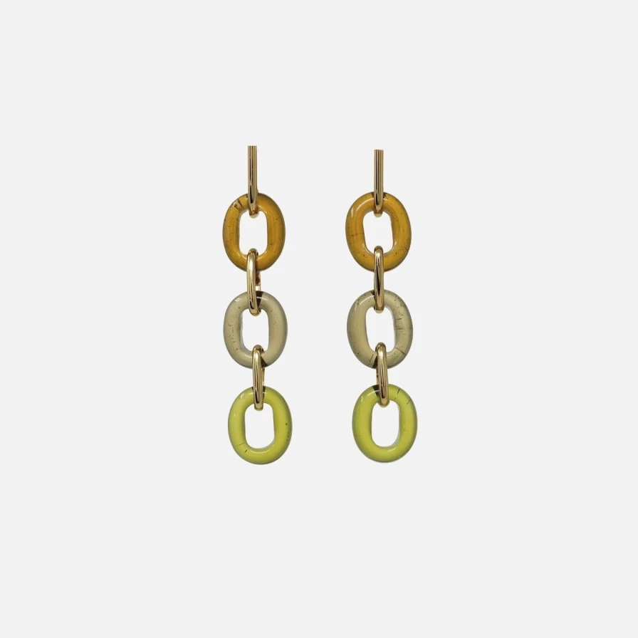 CLED Earth Tone Trio Earrings - ITL Style Minimalist Stud Hoop Drop Set