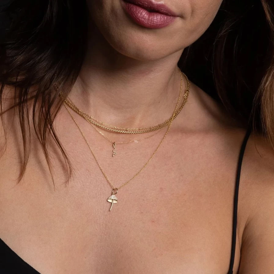 Talon Jewelry Tiny Snake Charm Necklace - Dainty & Elegant Itty Bitty Pendant