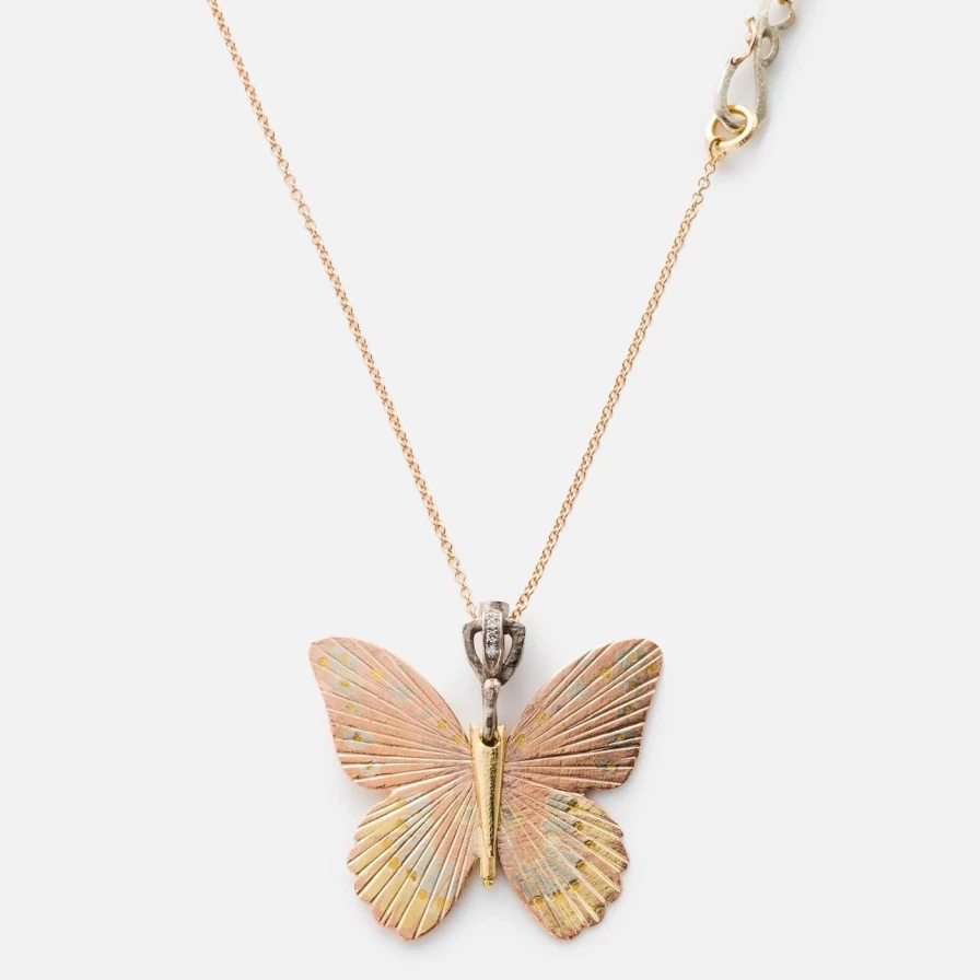 James Banks Design Goliath Birdwing Butterfly Pendant Necklace - Handcrafted Jewelry