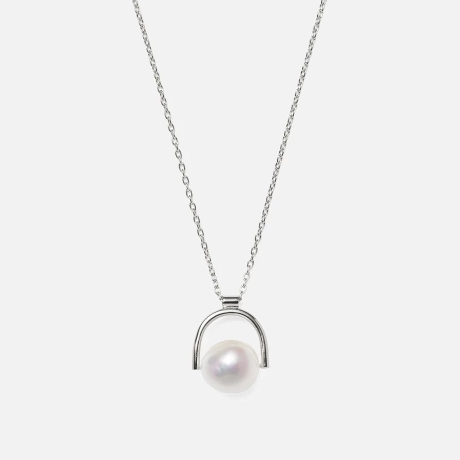 Lady Grey Sterling Silver Bail Necklace – Elegant Pendant for Jewelry Making