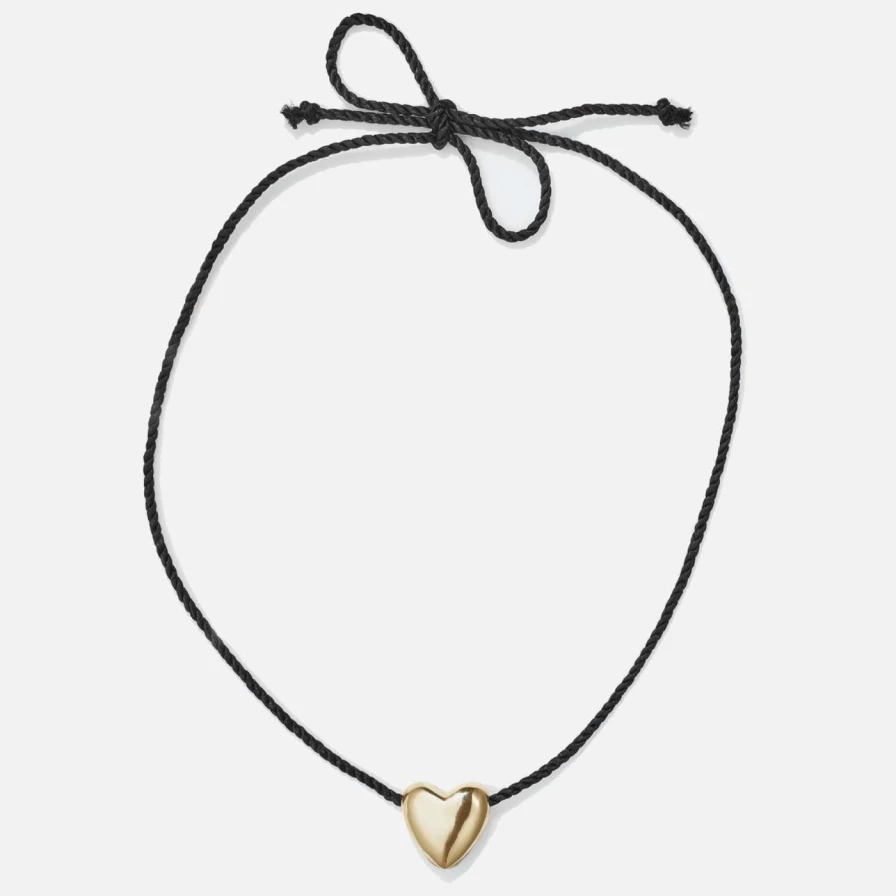 Annika Inez Gold Plated Heart Necklace for Women, Dainty Small Pendant Jewelry Gift