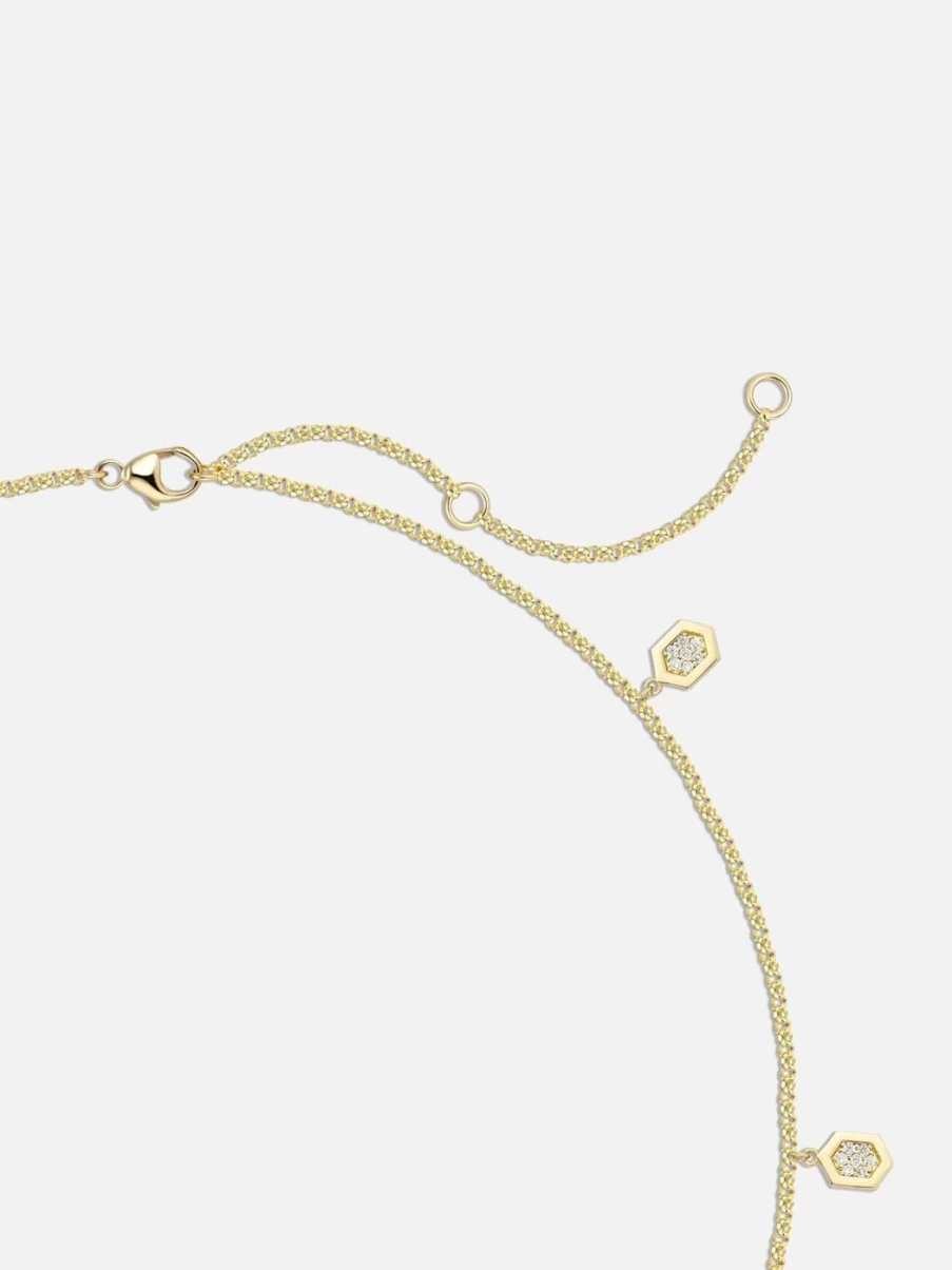 Noor Shamma Diamond Luz Choker Necklace - Elegant Crystal Pendant Collar for Women