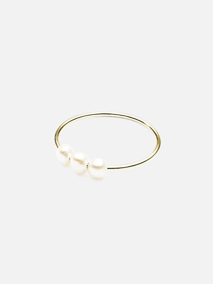 Noor Shamma Troika Trio Ring - Elegant Three-Stone Band for Women