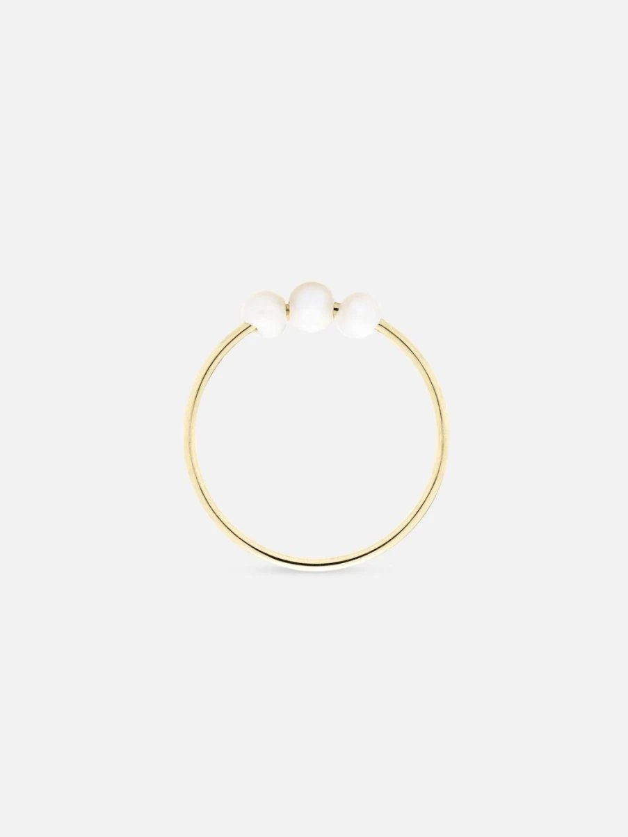 Noor Shamma Troika Trio Ring - Elegant Three-Stone Band for Women