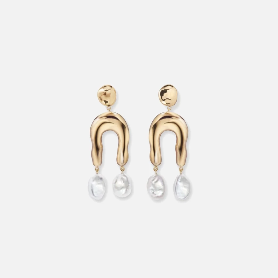 AGMES Sterling Silver Small Imogene Earrings – Minimalist Hoop Earrings