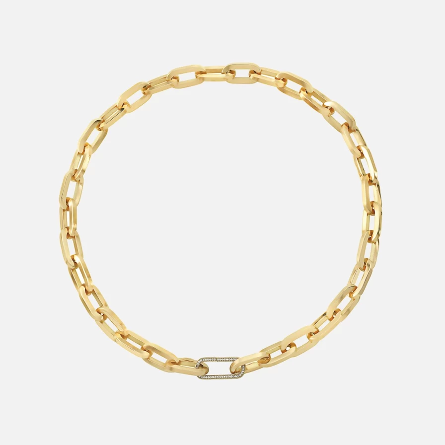 Lionheart Signature Jumbo Link Chain with Diamond Clasp - Luxury Diamond Accent Jewelry