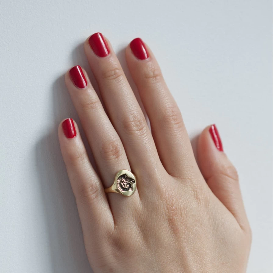 Talon Jewelry Gold Zodiac Signet Ring - Personalized Astrology Ring for Men & Women