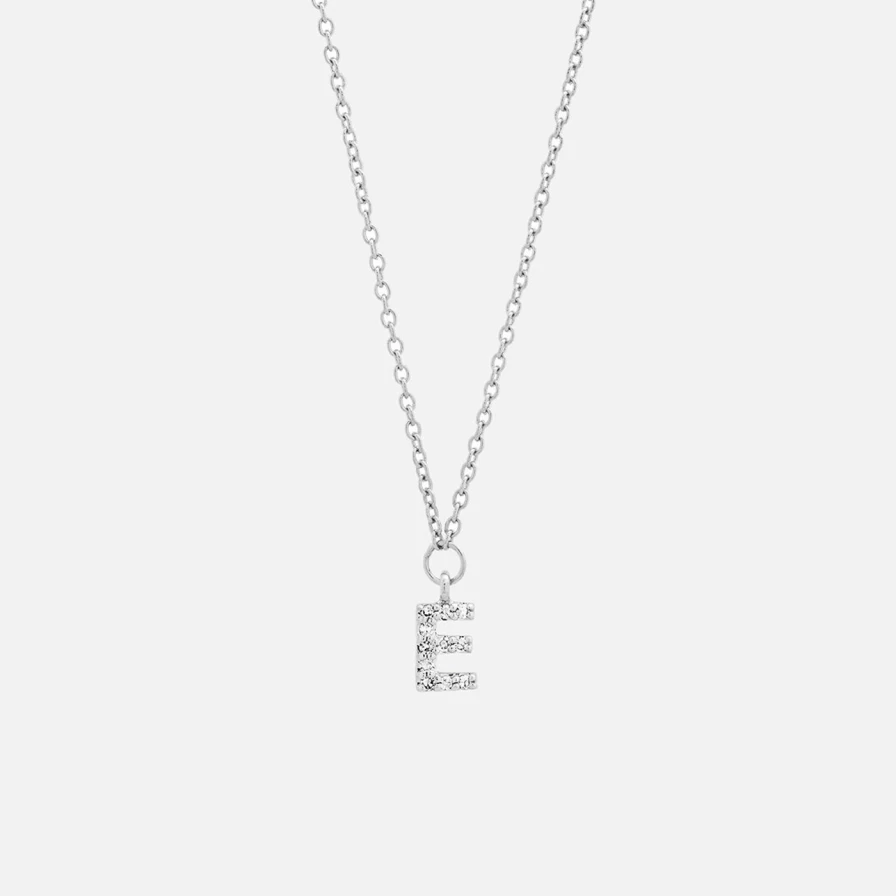 Eriness Diamond Mini Initial Necklace - Personalized Gold Letter Pendant for Women
