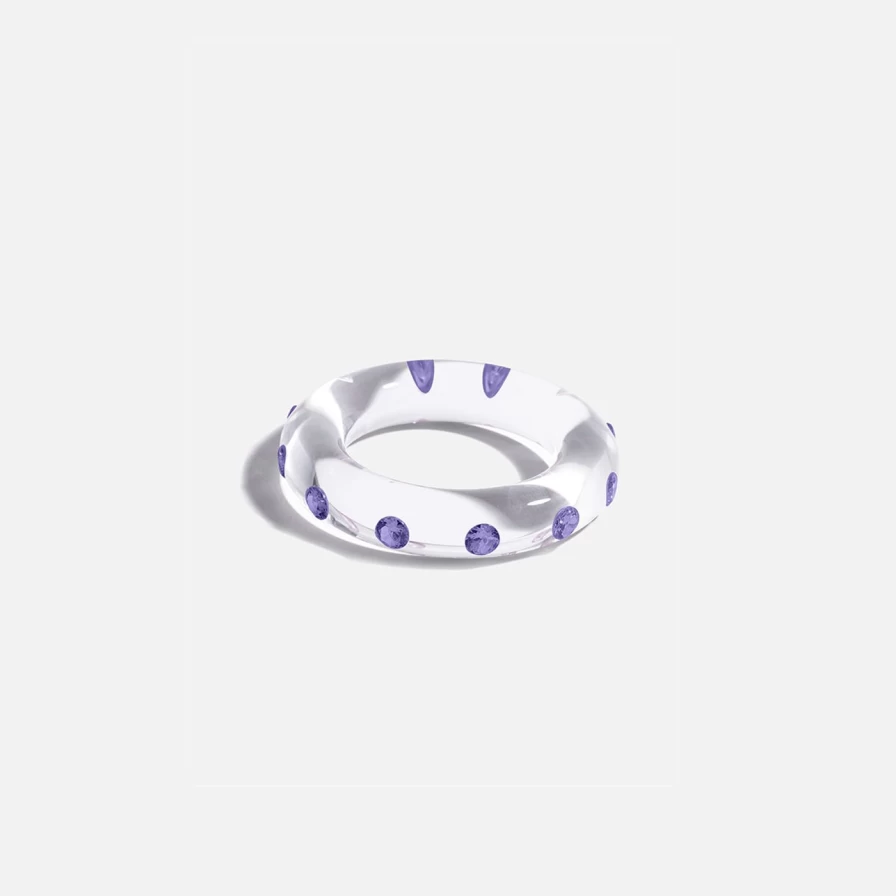 Sarah Noor Big Lucid Purple Bangle - Elegant Statement Bracelet for Women