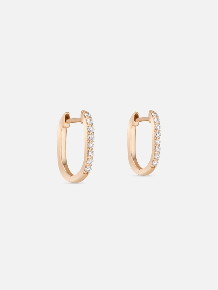 Noor Shamma Diamond Luz U-Huggies Earrings – Elegant and Stylish Jewelry