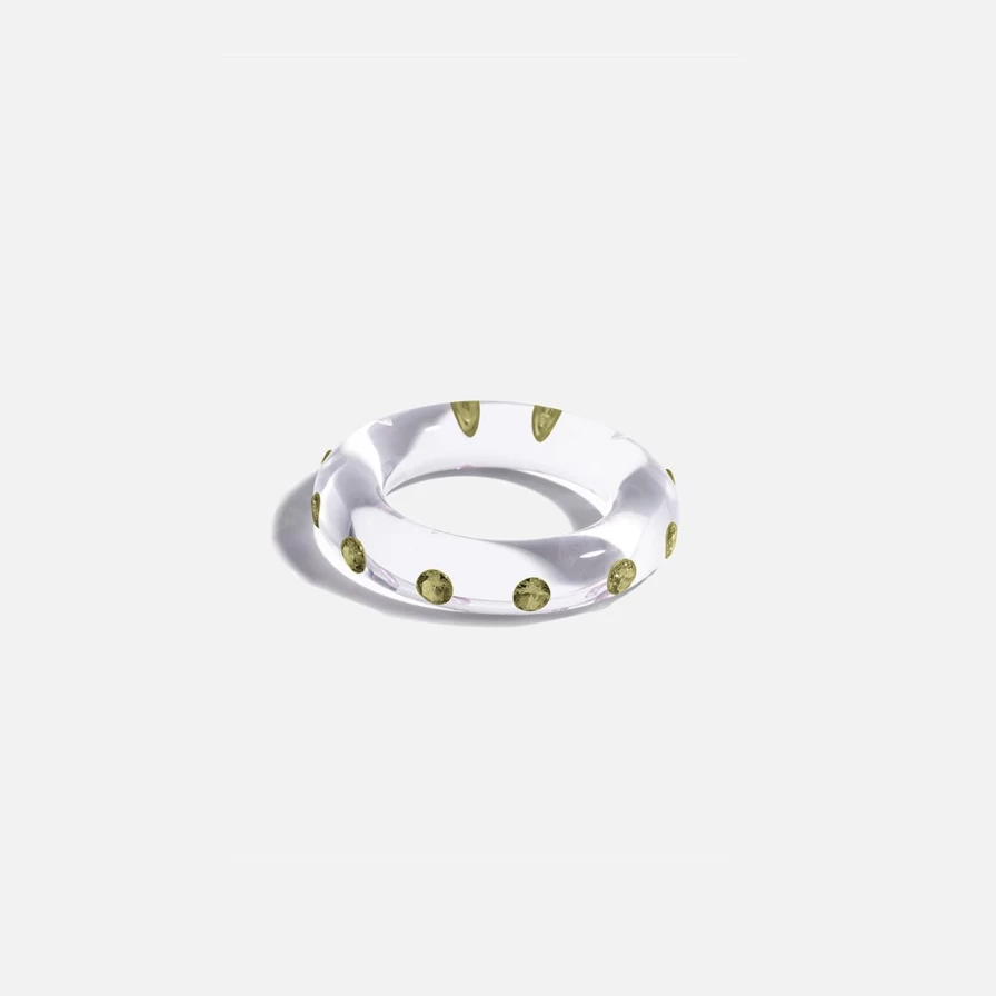 Sarah Noor Green Lucid Big Bangle - Elegant Statement Bracelet