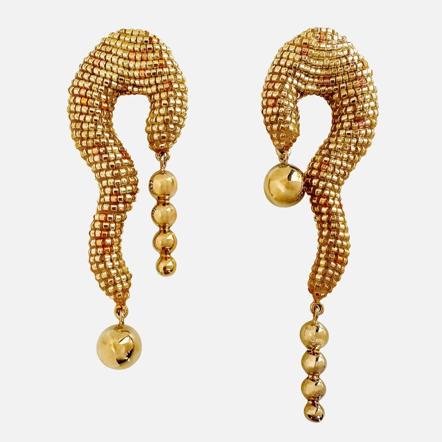 "Susana Vega 14K Gold Sunset Hoop Earrings for Women - Elegant Dainty Sunset Jewelry"