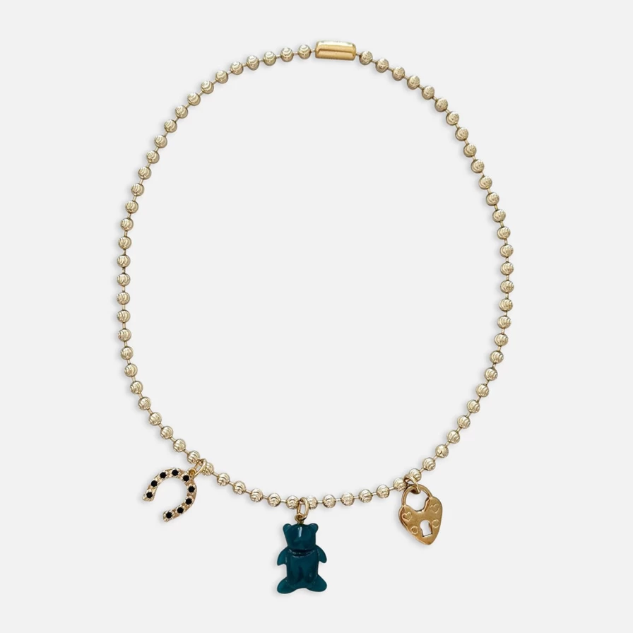 NOTTE Beary Lucky Charm Necklace - Cute Bear Pendant Jewelry for Good Luck & Gifts