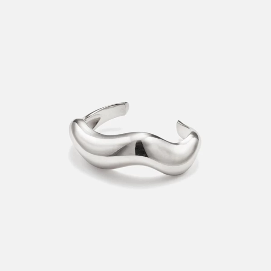 AGMES Sterling Silver Large Astrid Cuff Bracelet