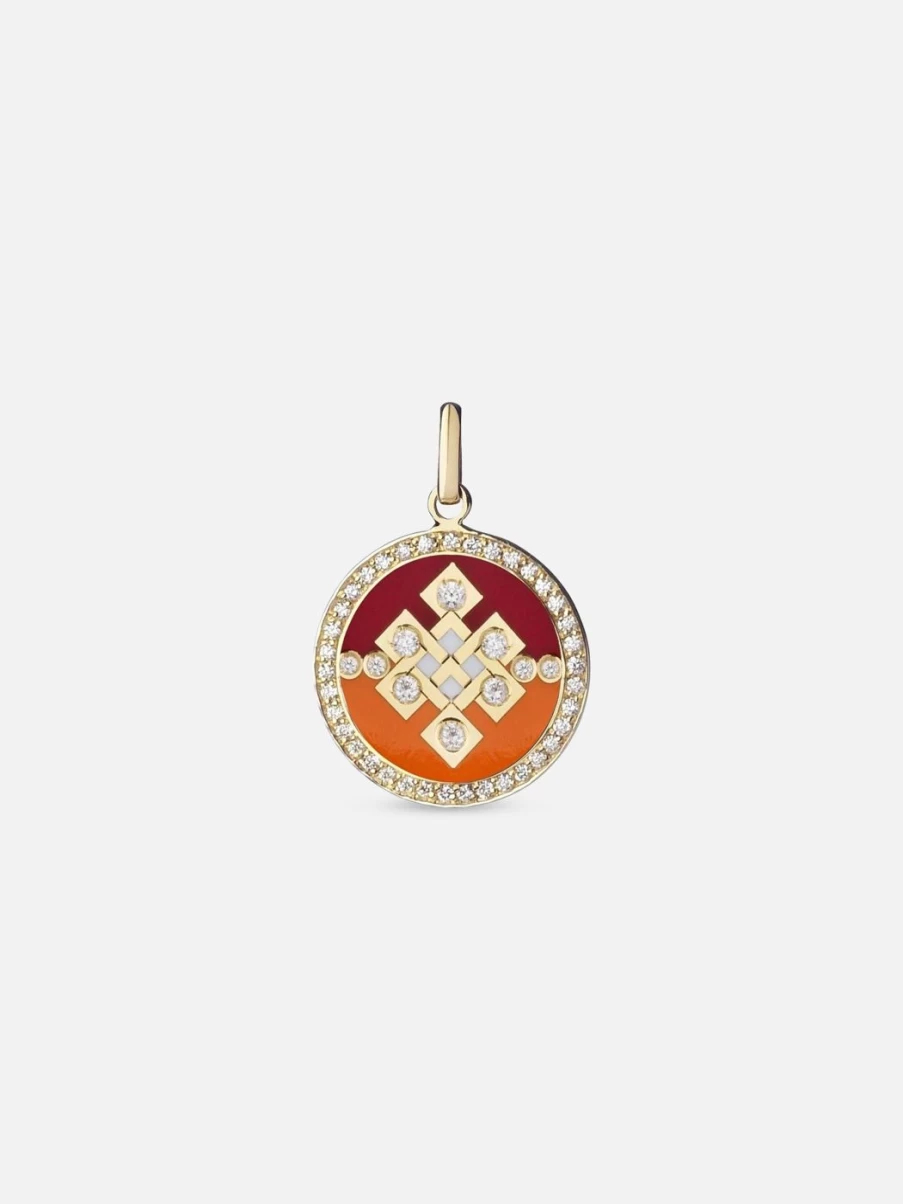 Spallanzani Diamond Karma Believe Pendant Necklace - Elegant & Spiritual Jewelry