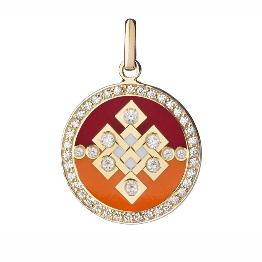 Spallanzani Diamond Karma Believe Pendant Necklace - Elegant & Spiritual Jewelry