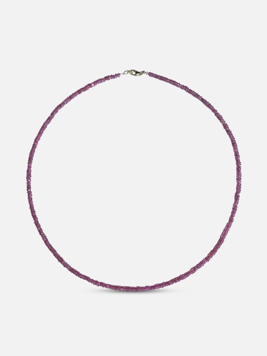Noor Shamma Ruby Eternity Choker - Elegant Gold Plated Necklace with Genuine Gemstone for Women