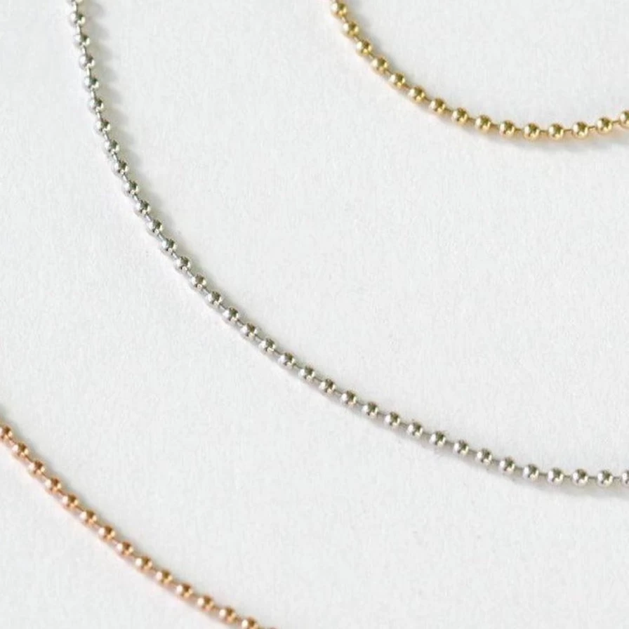 "Kimberly Doyle 1mm Beaded Ball Chain - Premium Beaded Jewelry for Elegant Necklaces"