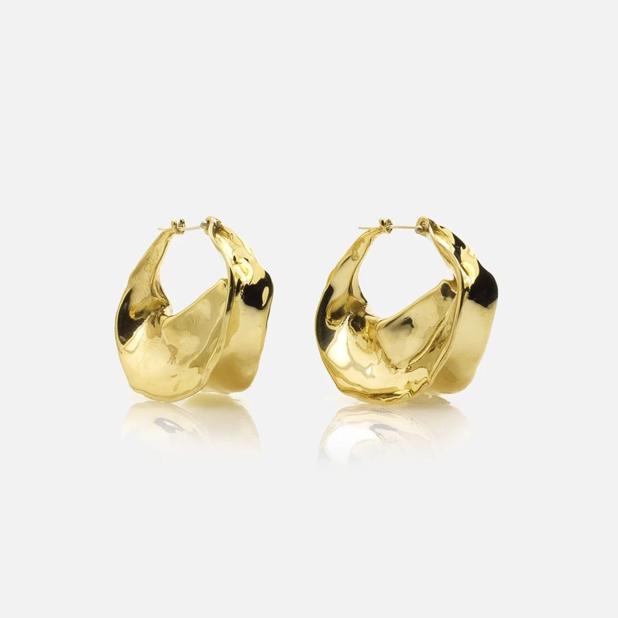 Ariana Boussard-Reifel Georgia Stud Earrings - Minimalist Gold Hoop Earrings for Women