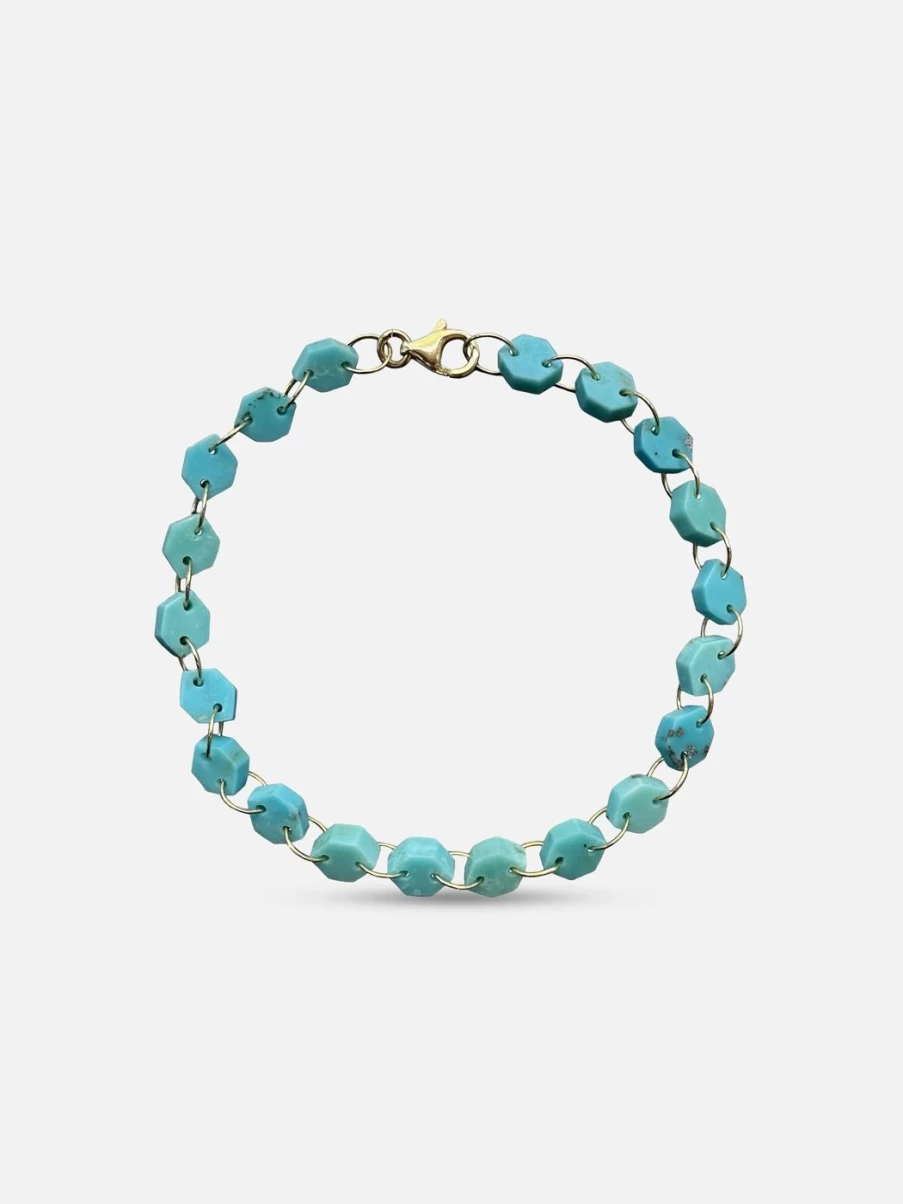 Noor Shamma Infinity Turquoise Bracelet – Handmade Sterling Silver Adjustable Bangle