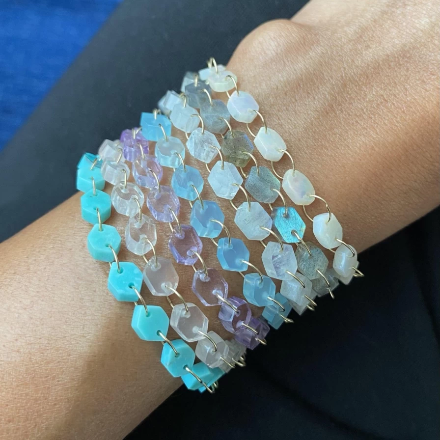 Noor Shamma Infinity Turquoise Bracelet – Handmade Sterling Silver Adjustable Bangle