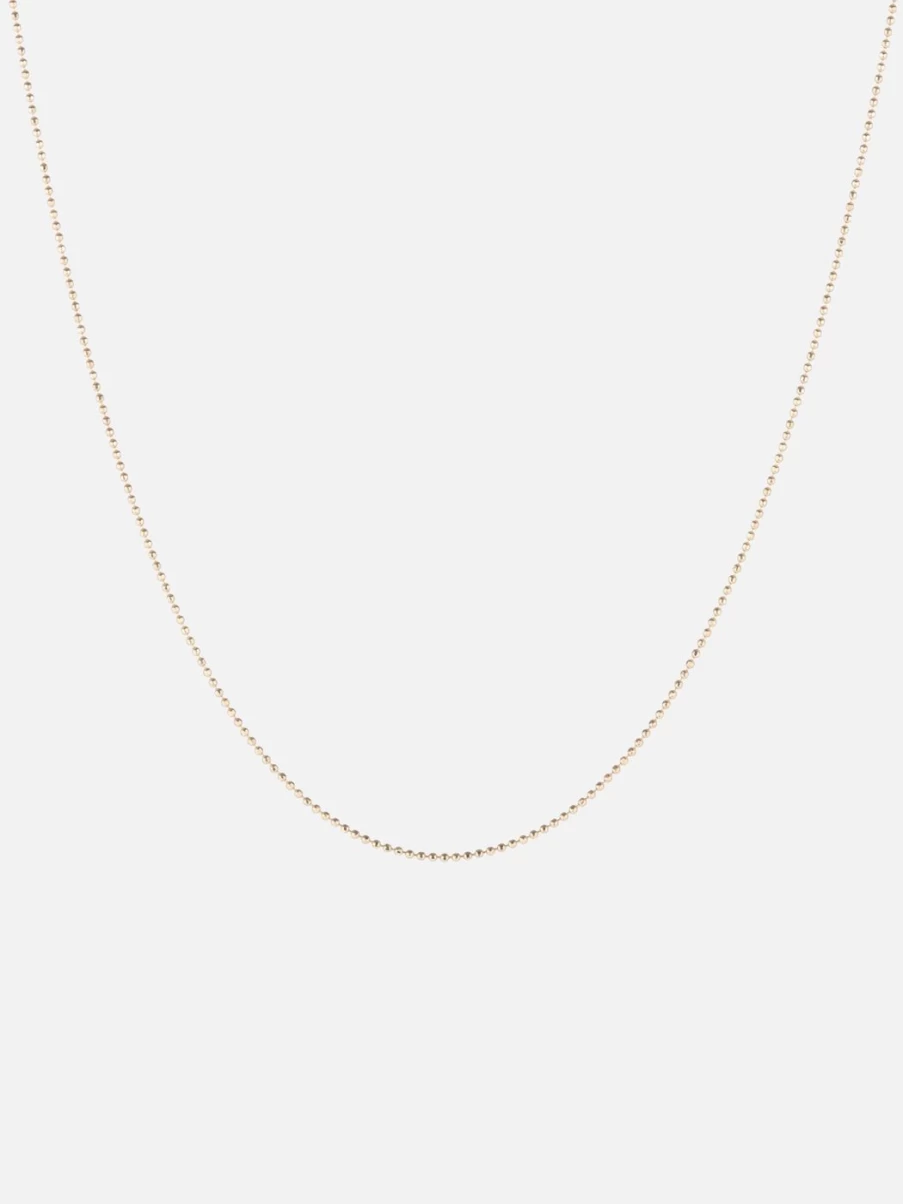 1Mm Diamond Cut Bead Chain by Ariel Gordon Jewelry - Delicate Gold or Silver Necklace Chain for Dainty Pendants