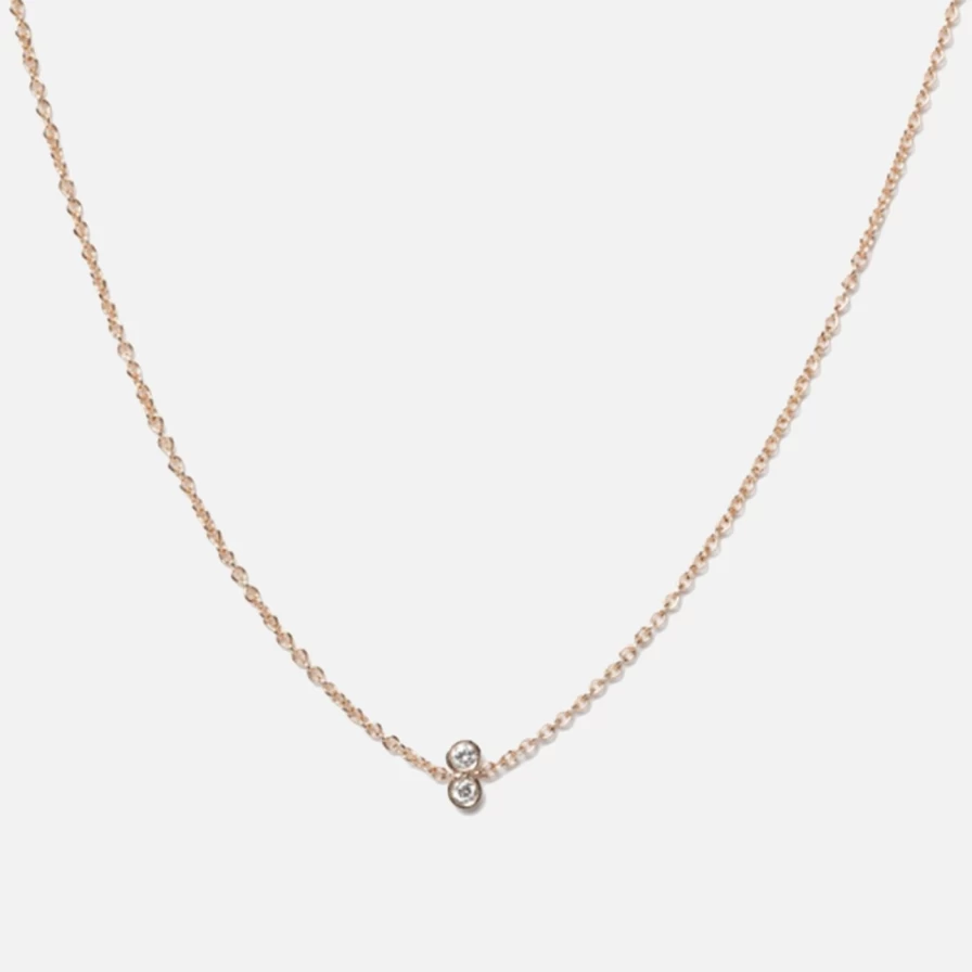 A.M. Thorne White Diamond Twin Necklace – Elegant Matching Diamond Pendant Jewelry