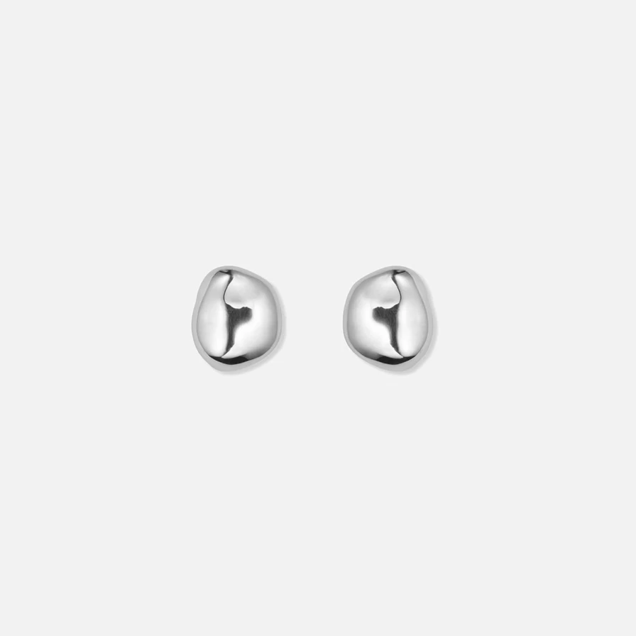 AGMES Sterling Silver Small Gia Stud Earrings
