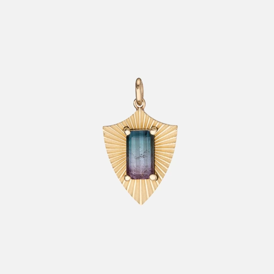 "Kimberly Doyle Genuine Blue & Purple Tourmaline Protection Charm – Spiritual Light Energy Jewelry"
