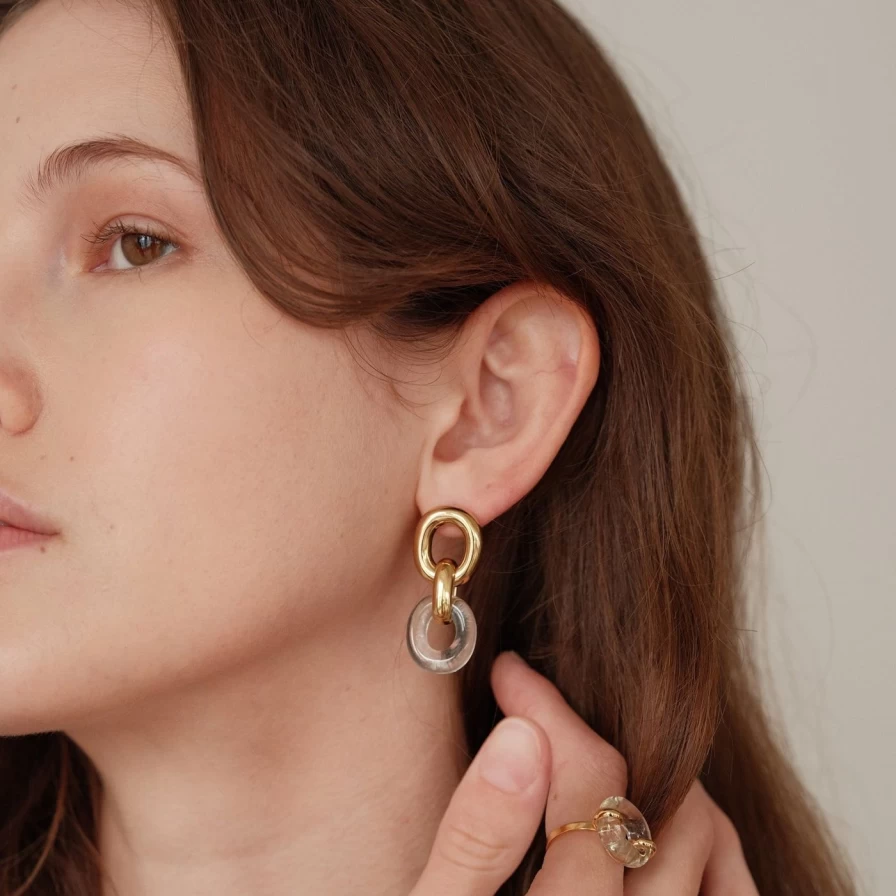 CLED Skylight Connected Loop Earrings – Modern Hoop Earrings for Women