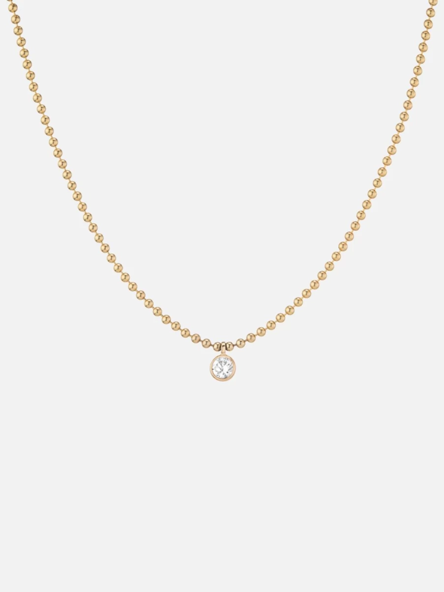 At Present Diamond Tennis Necklace - Elegant Ball Chain Jewelry for Women