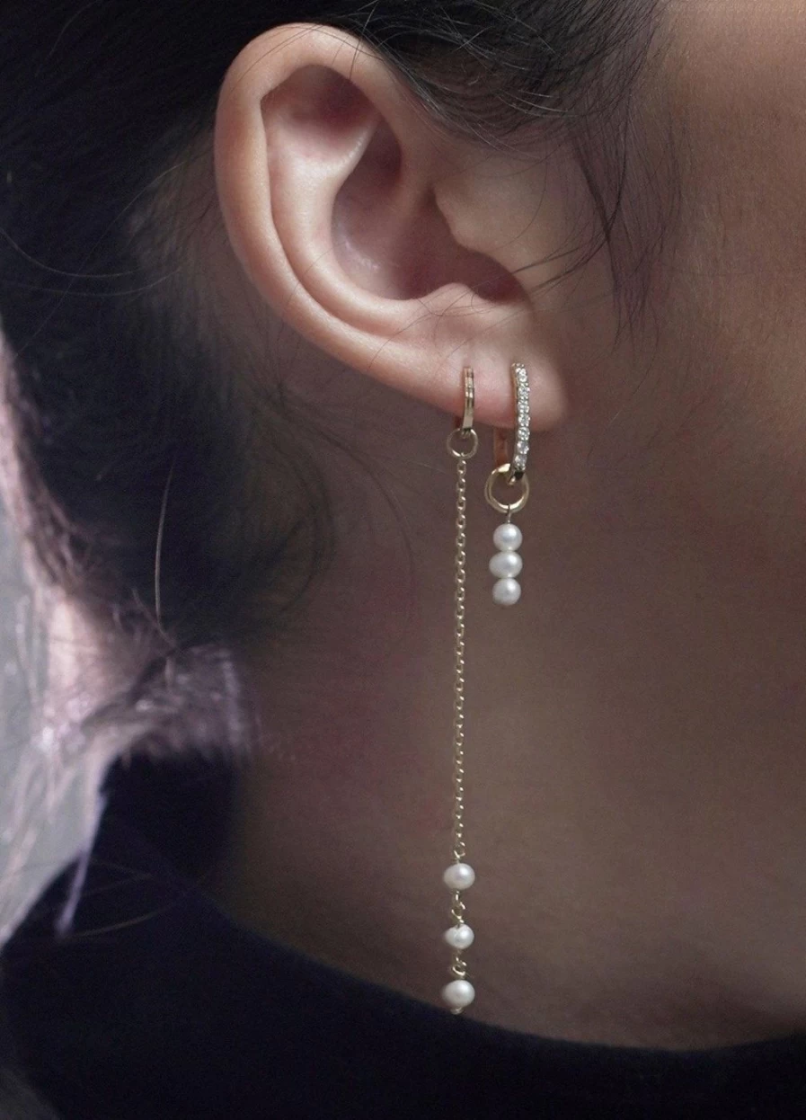 Noor Shamma Mini Huggie Hoop Earrings - Gold Plated Small Huggie Hoops for Women