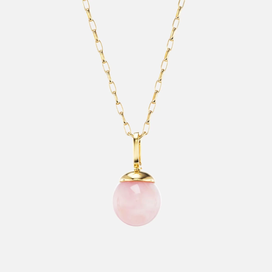 "Akaila Reid Genuine Pink Opal Charm - Elegant Handcrafted Jewelry for Women"