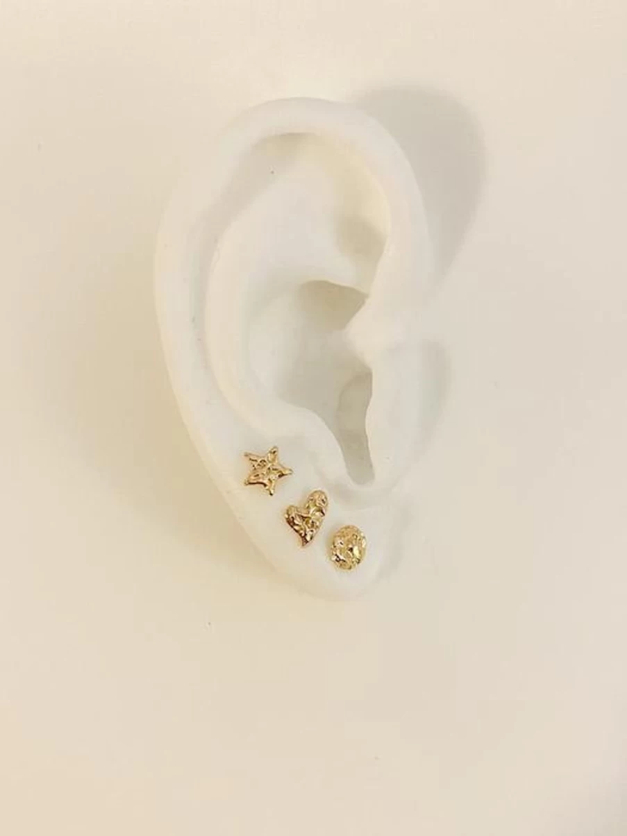 14K Yellow Gold Mini Circle Stud Earrings by Mandy Reid