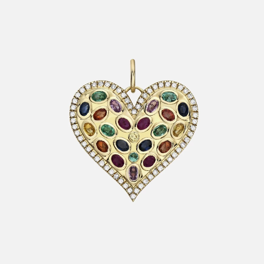 Lionheart Maneskin Inspired Heart Charm Pendant - Gothic Jewelry for Men & Women